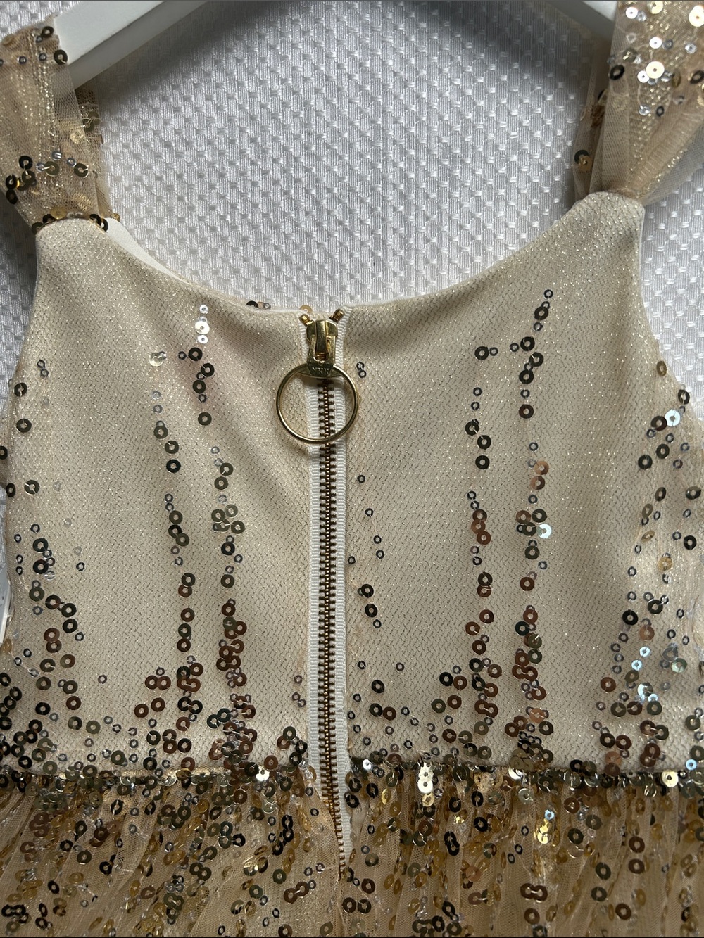Wowza! Zoe Ltd Gold Sequin Tulle Formal Dress. Size 4 Flower Girl dress. NWT - Picture 5 of 6